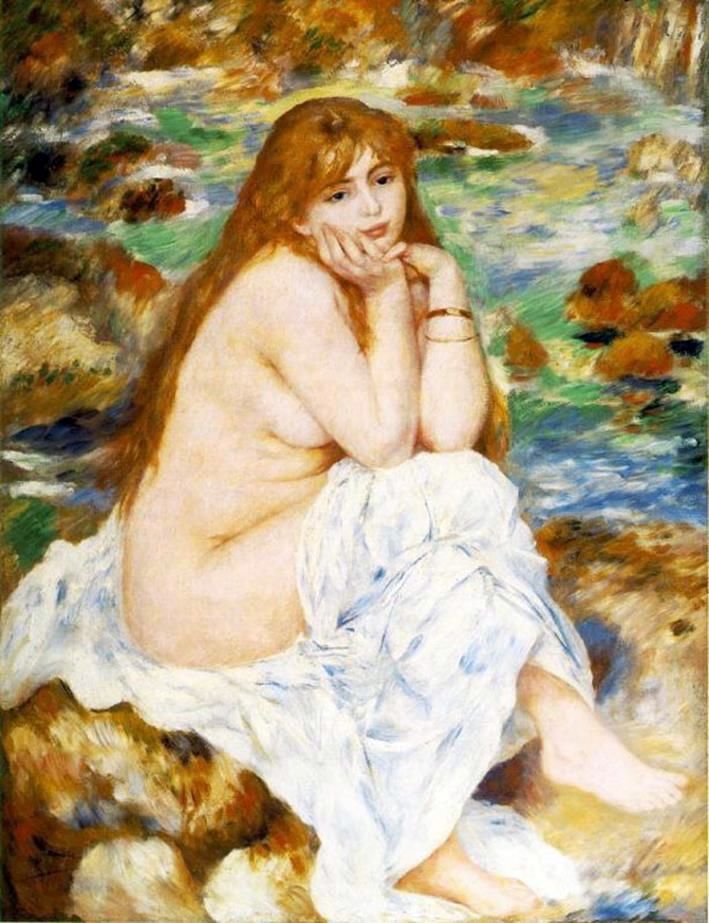 Baigneuse assise   Pierre Auguste Renoir