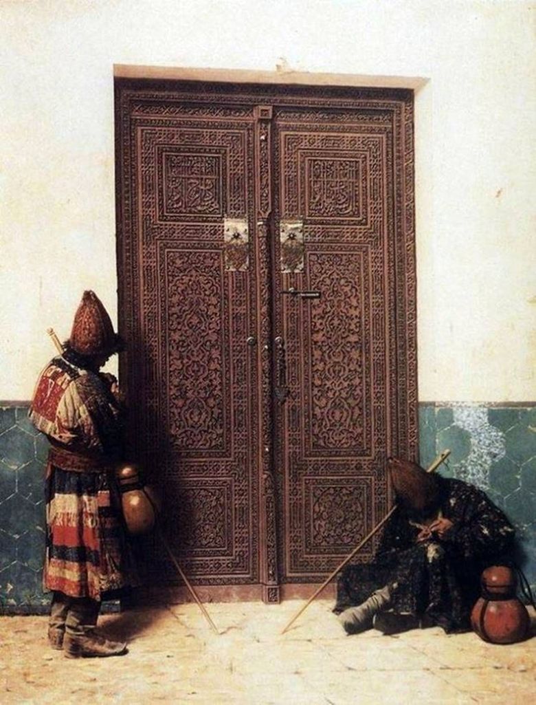 A la porte de la mosquée   Vasily Vereshchagin