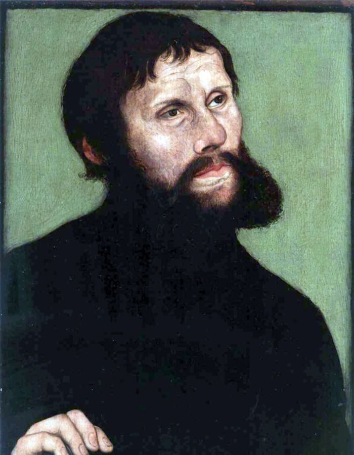 Portrait de Martin Luther en tant que chevalier Jörg   Lucas Cranach