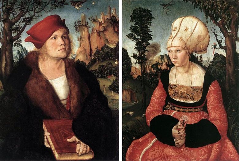 Portraits de Johannes Cuspinian et de sa femme   Lucas Cranach