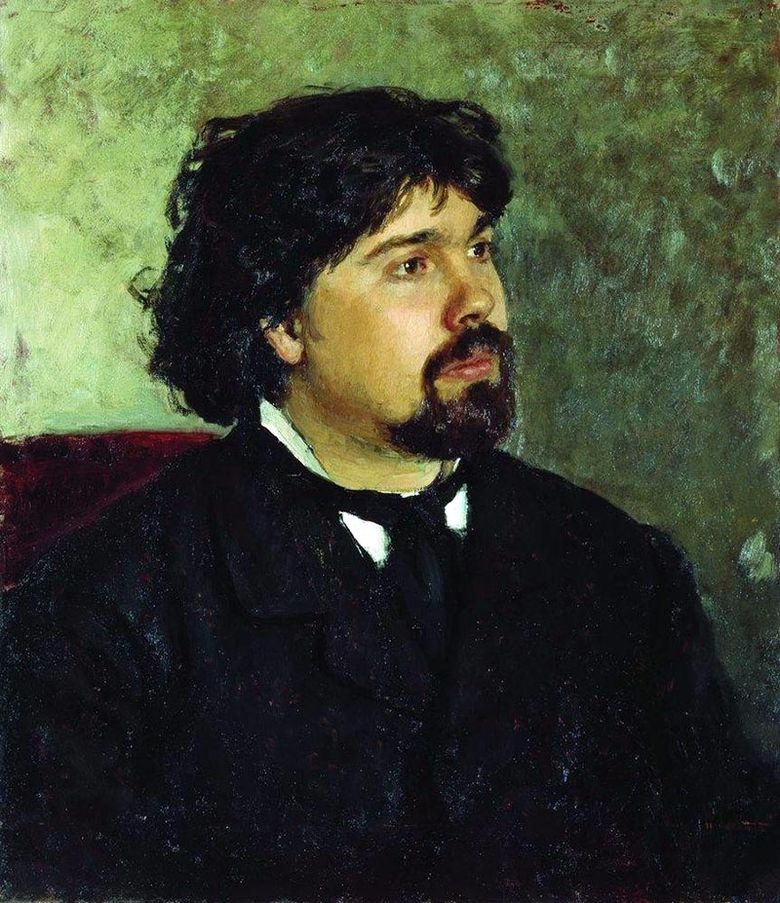 Portrait de V. S. Surikov   Ilya Repin