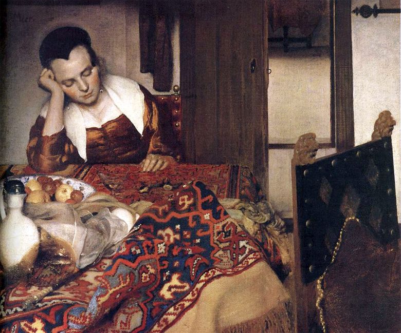 Fille endormie   Jan Vermeer