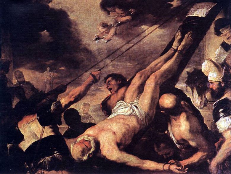Crucifixion de Saint Pierre   Luc Giordano
