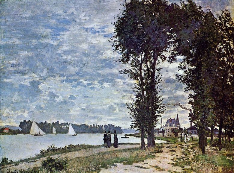 Les rives de la Seine, Argenteuil   Claude Monet