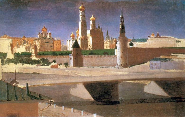 Moscou Vue du Kremlin du côté de Zamoskvorechye   Arkhip Kuindzhi