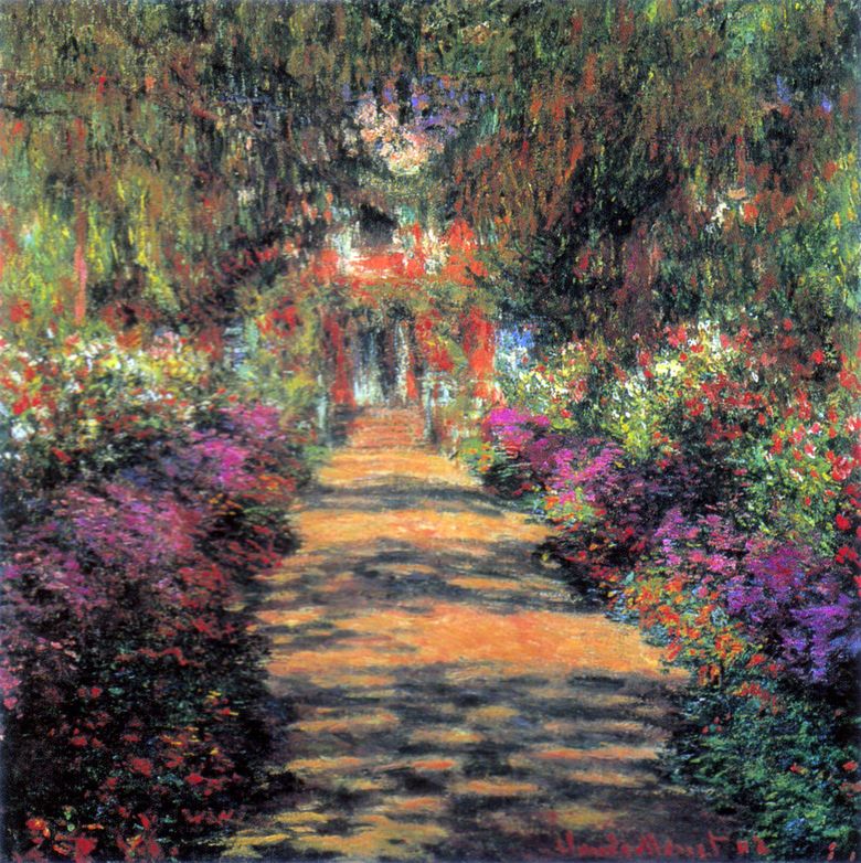 Chemin principal à travers le jardin de Giverny   Claude Monet