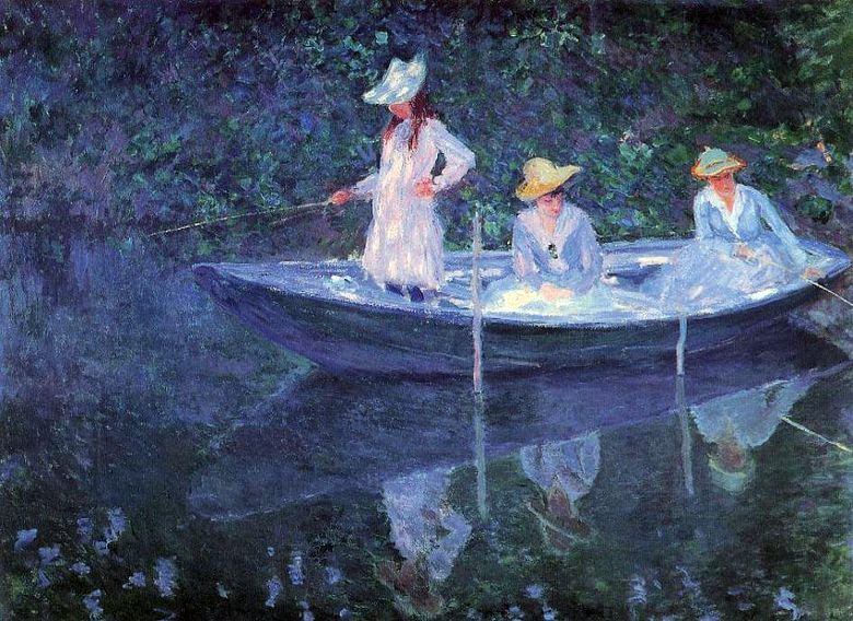 Filles sur le bateau   Claude Monet