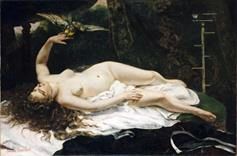 Femme au perroquet   Gustave Courbet