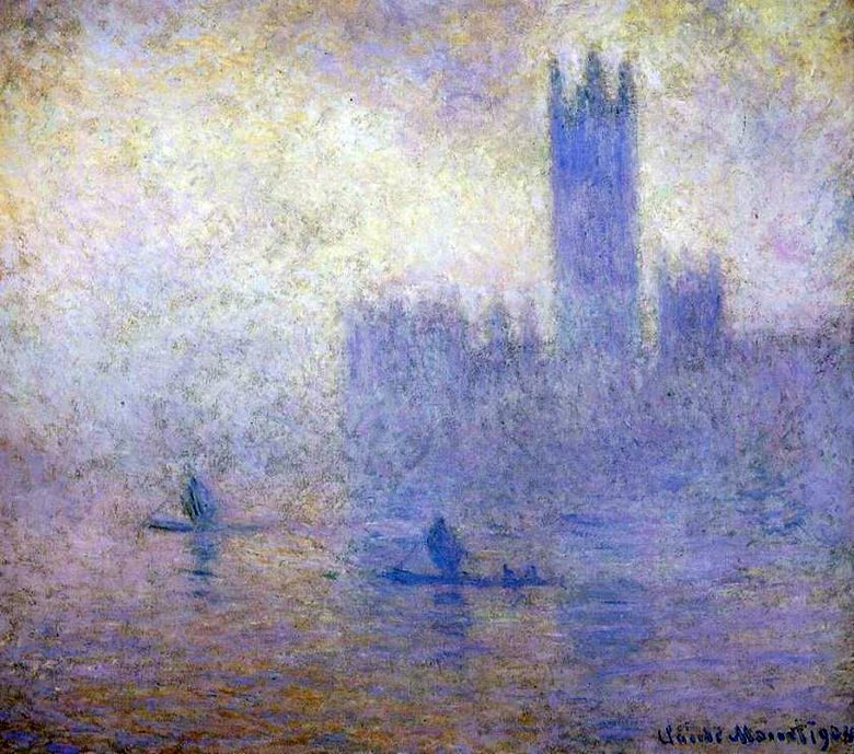 Bâtiment du Parlement à Londres. Effet de brouillard   Claude Monet