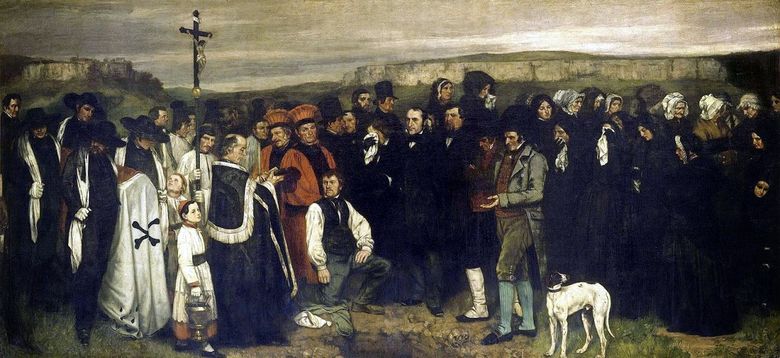 Funérailles dOrnans   Gustave Courbet
