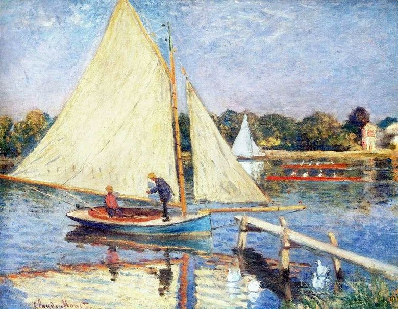 Bateaux près dArgenteuil   Claude Monet