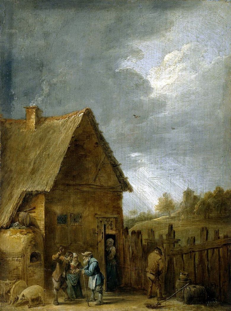 Cour de la maison paysanne   David Teniers