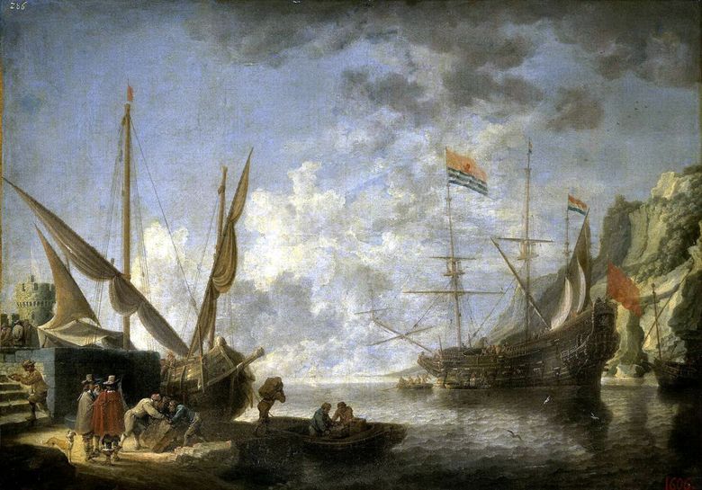 Port de bord de mer   David Teniers