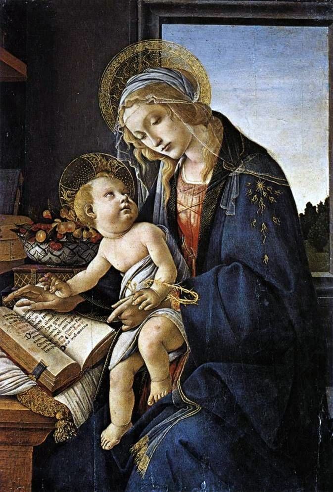 Vierge et livre   Sandro Botticelli