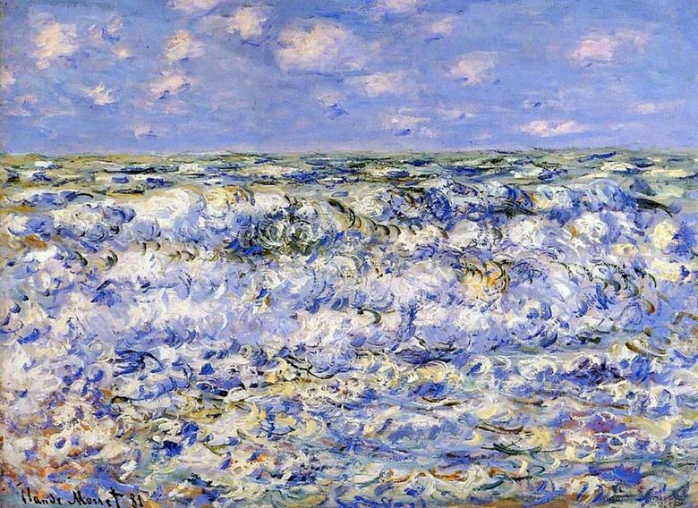 Vagues déferlantes   Claude Monet