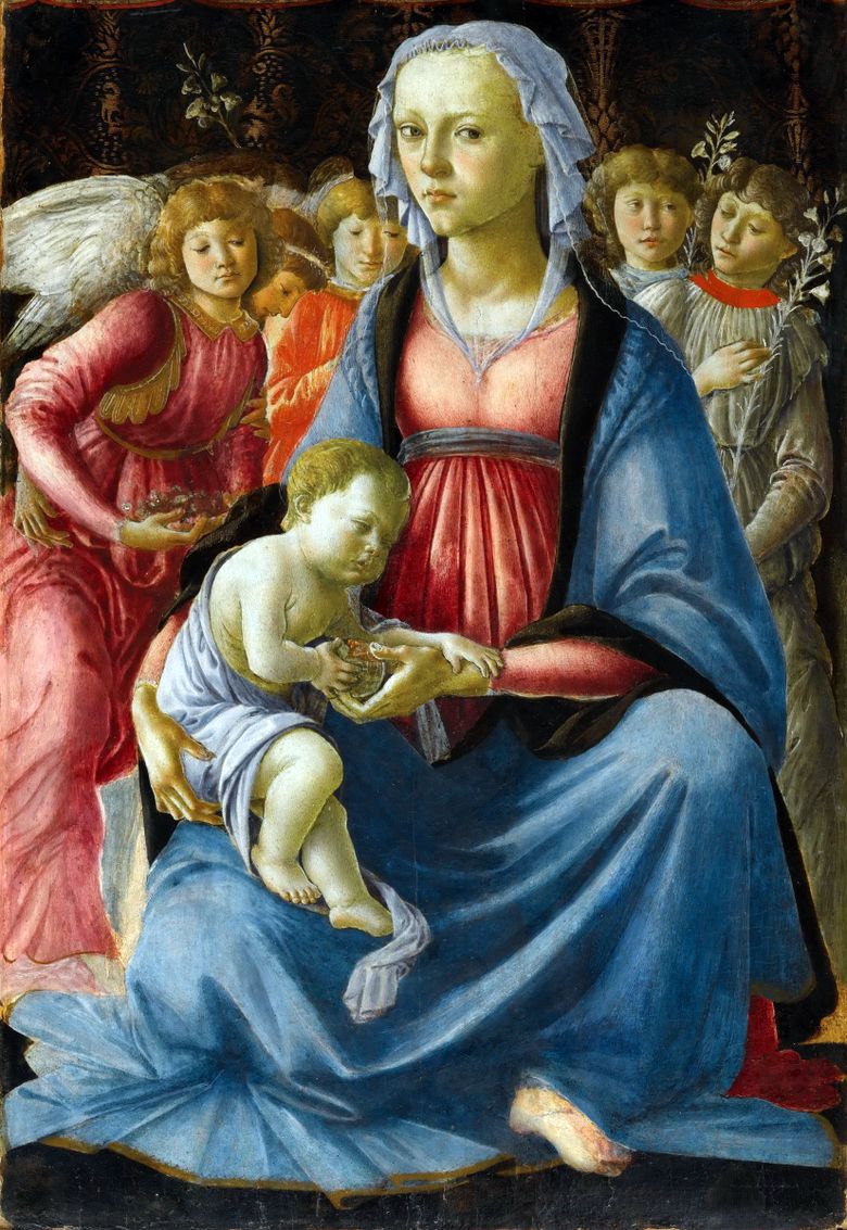 Vierge à lenfant avec cinq anges   Sandro Botticelli