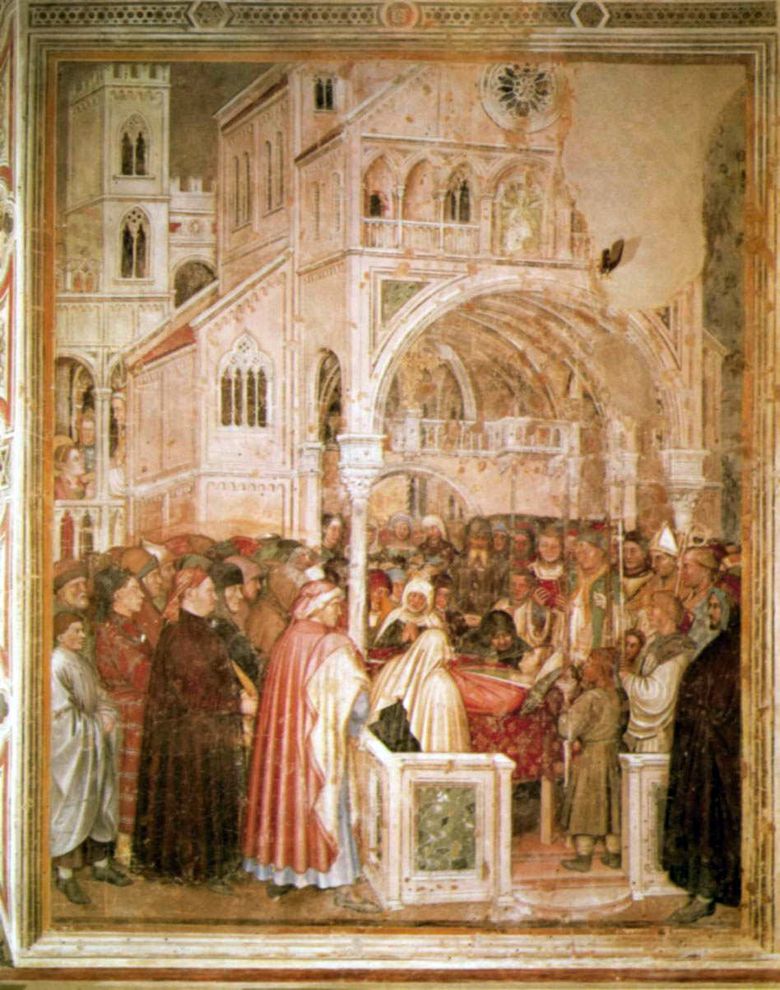 Sainte Lucie sur son lit de mort. 1379 84   Alticiero da Jevio