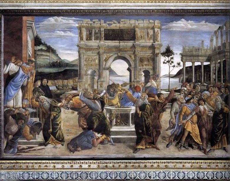 Punition de la Corée par Dathan et Abiron   Sandro Botticelli