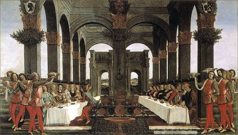 Novella Boccaccio Nastaggio degli Onesti quatrième épisode   Sandro Botticelli