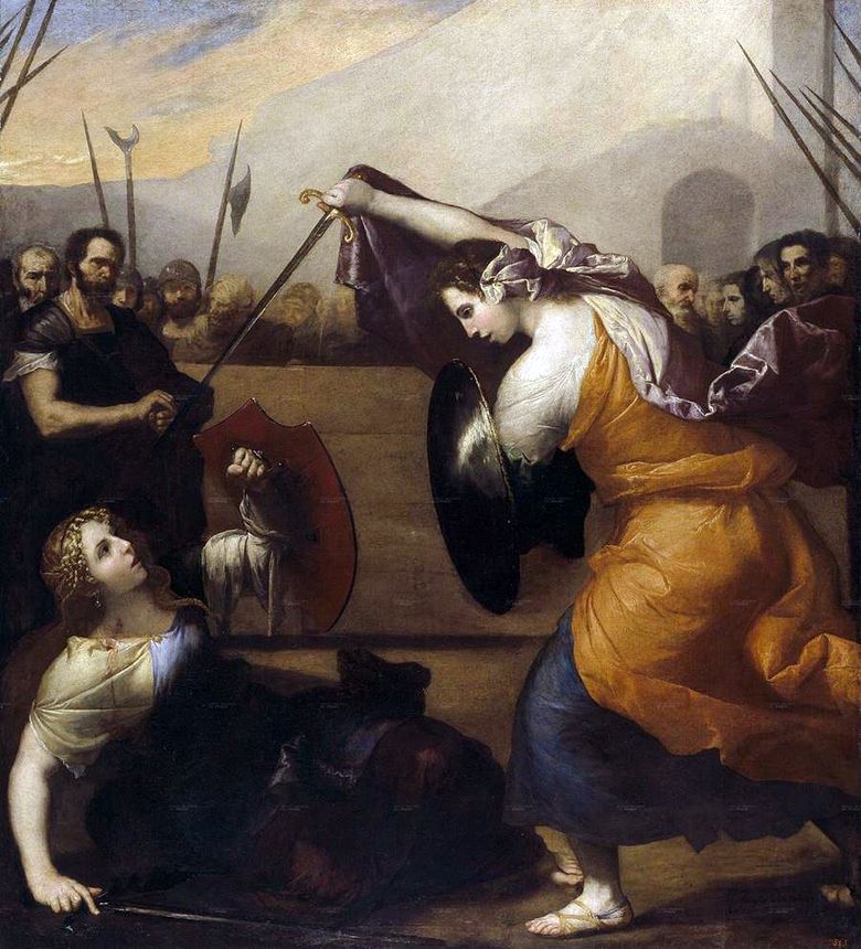 Le duel dIsabella de Carazzi et la Diambra de Pottinello   Josepe de Ribera