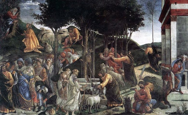 Scènes de la vie de Moïse (fresque)   Sandro Botticelli