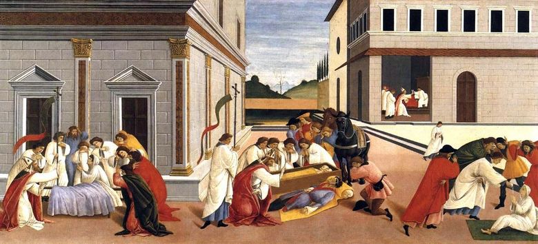 Les Trois Miracles de Saint Zinovius   Sandro Botticelli