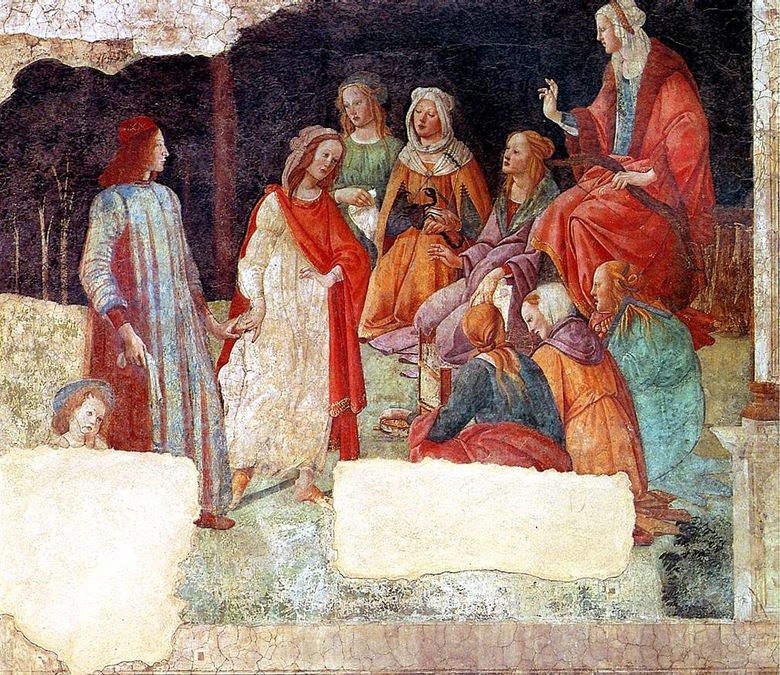 Fresques de la Villa Macherelli. Lorenzo Tornabuoni et les arts libéraux   Sandro Botticelli