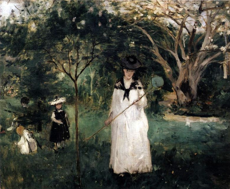 Capture de papillon   Berthe Morisot