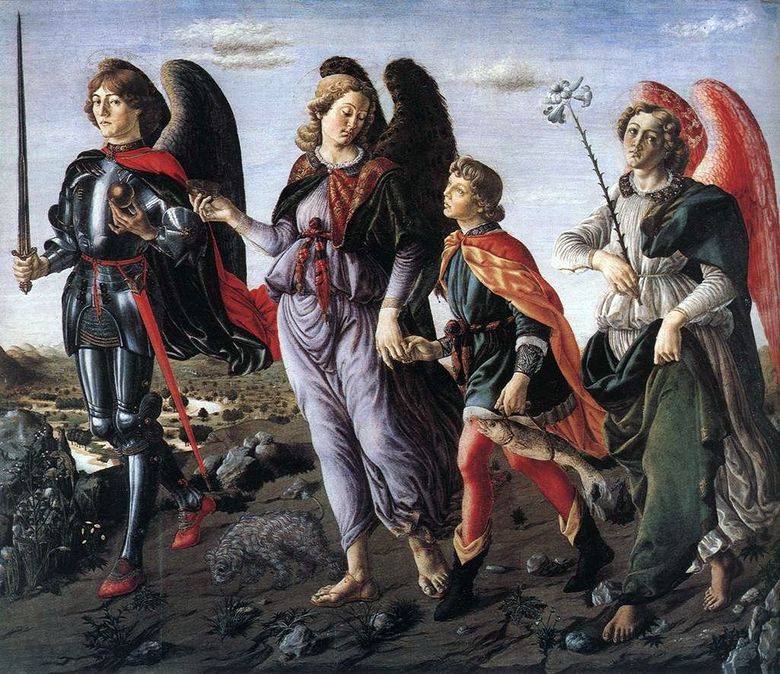 Trois archanges avec Tobias   Francesco Botticini