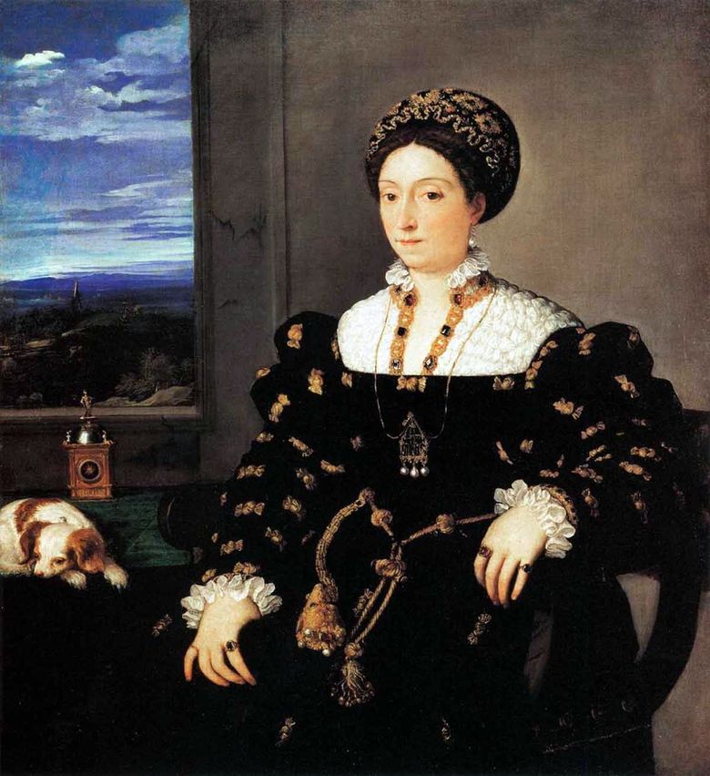 Portrait de la duchesse urbaine Eleanor Gonzaga   Titian Vecellio