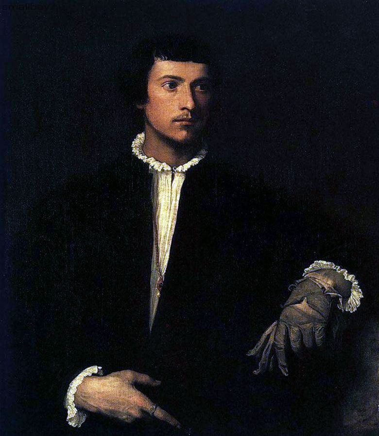 Portrait dun jeune homme avec un gant déchiré   Titian Vecellio
