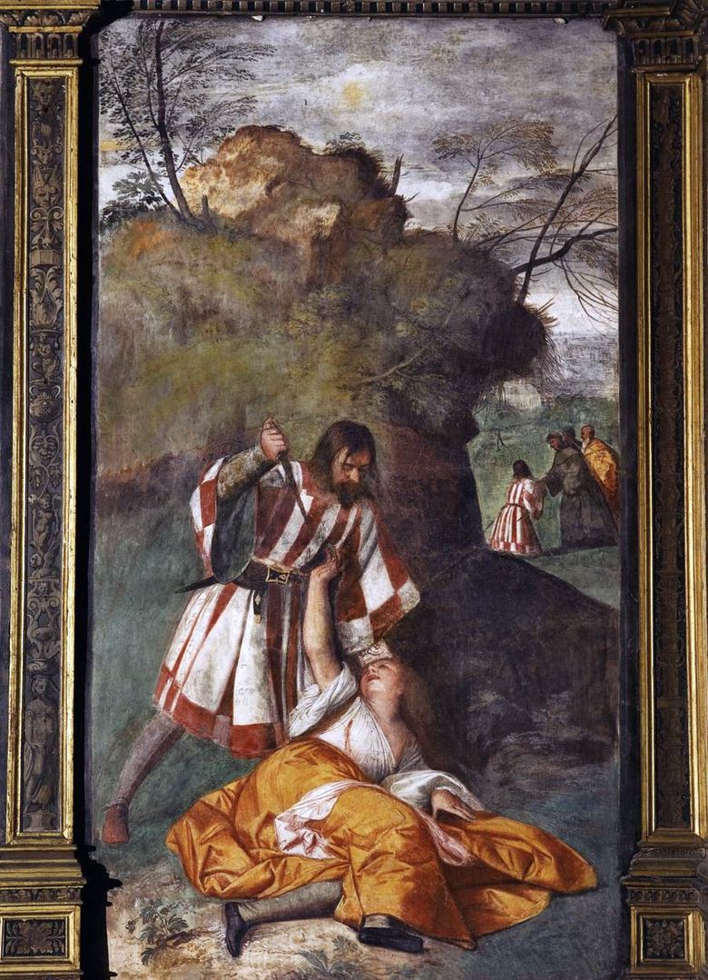 Mari jaloux (Miracle dun mari jaloux)   Titian Vecellio