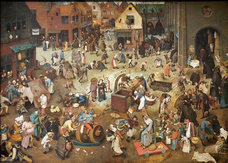 Bataille de Shrovetide et de Carême   Peter Bruegel