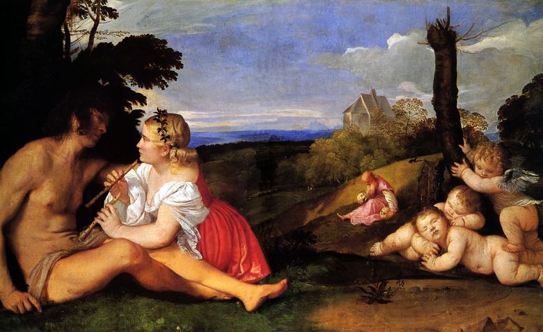 Trois âges de lhomme (Allégorie des trois âges)   Titian Vecellio