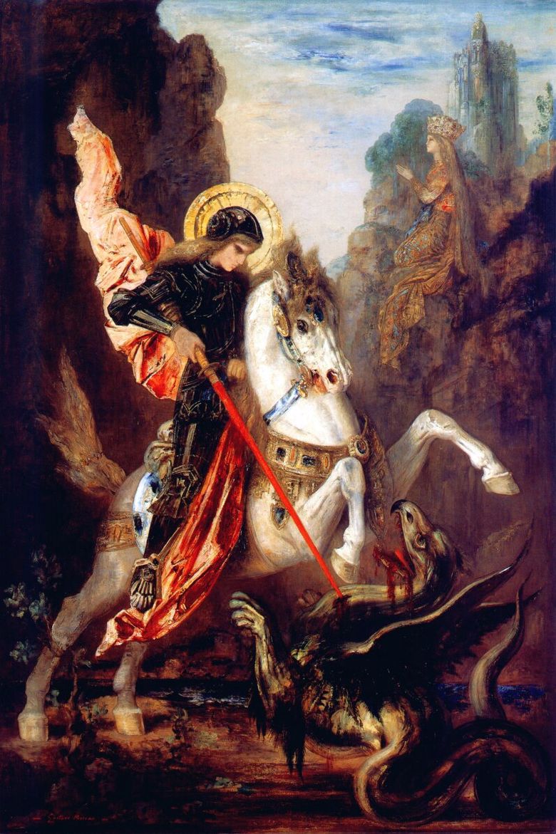 Saint Georges et le dragon   Gustave Moreau