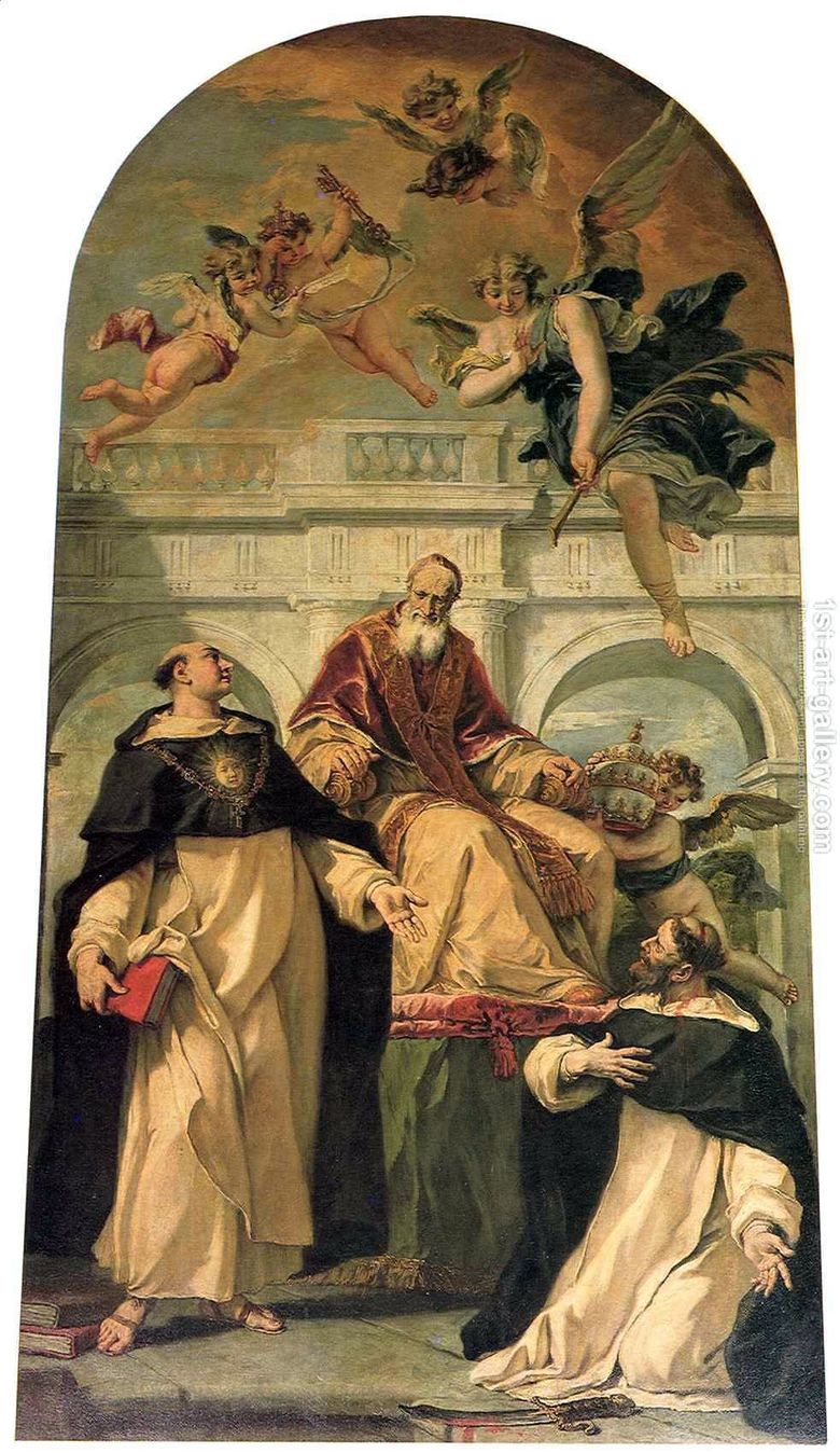Pie V, Saints Pierre et Thomas dAquin   Sebastiano Ricci