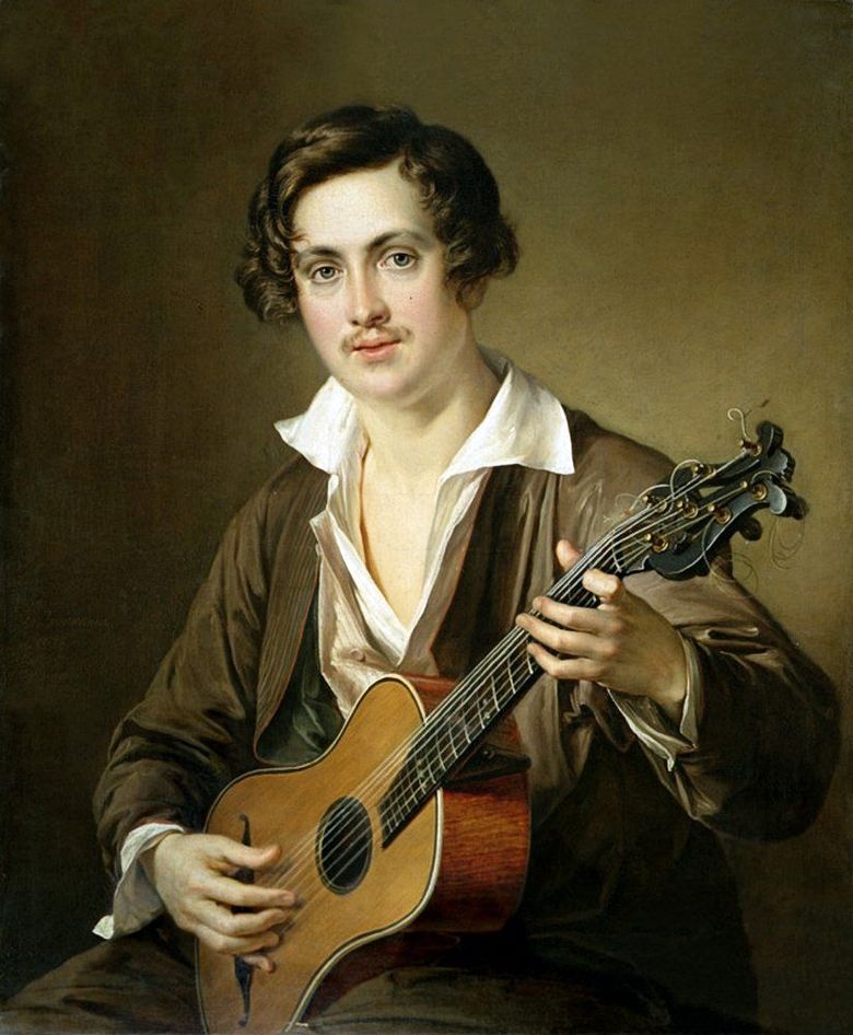 Guitariste (portrait de Morkov)   Vasily Tropinin