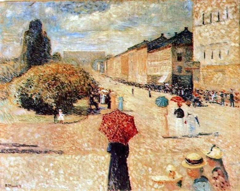 Jour de printemps sur la Karl Johans Gate   Edward Munch