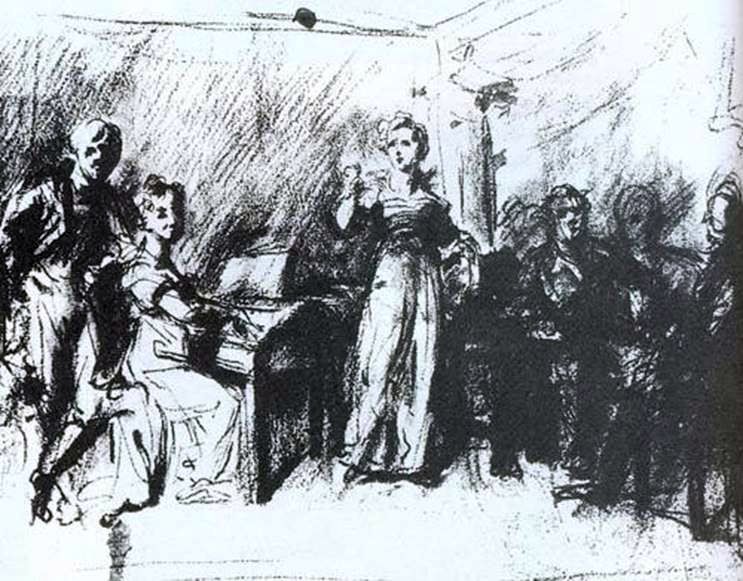 Concert à domicile   Vasily Tropinin