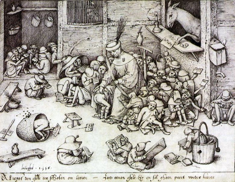 Âne à lécole   Peter Bruegel