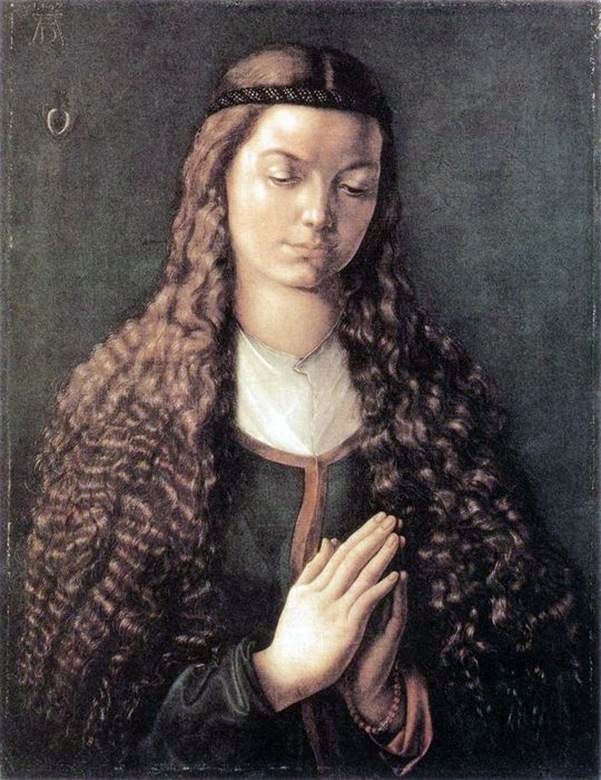 Portrait dune jeune fille aux cheveux dénoués   Albrecht Durer