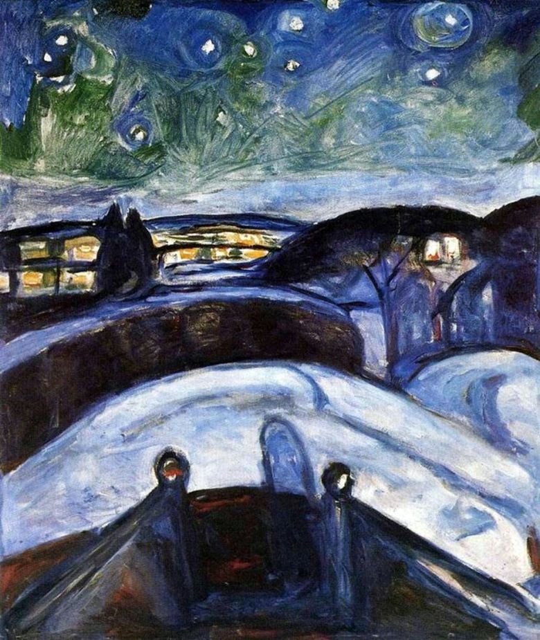 Nuit étoilée   Edward Munch
