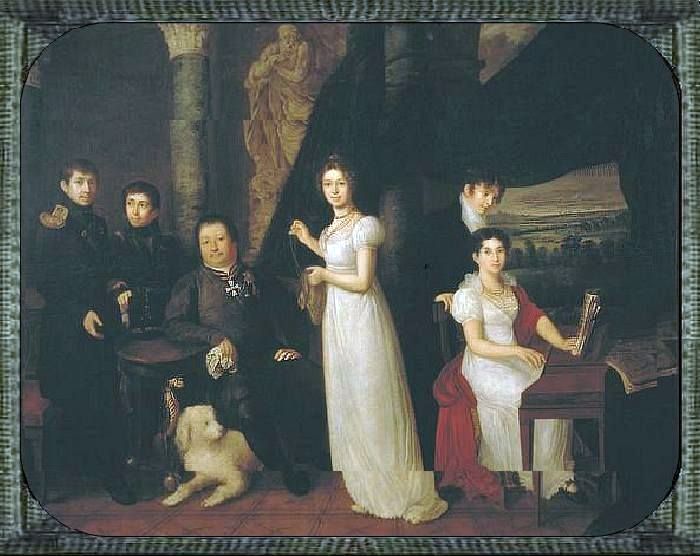 Portrait de famille de Morkovs   Vasily Tropinin