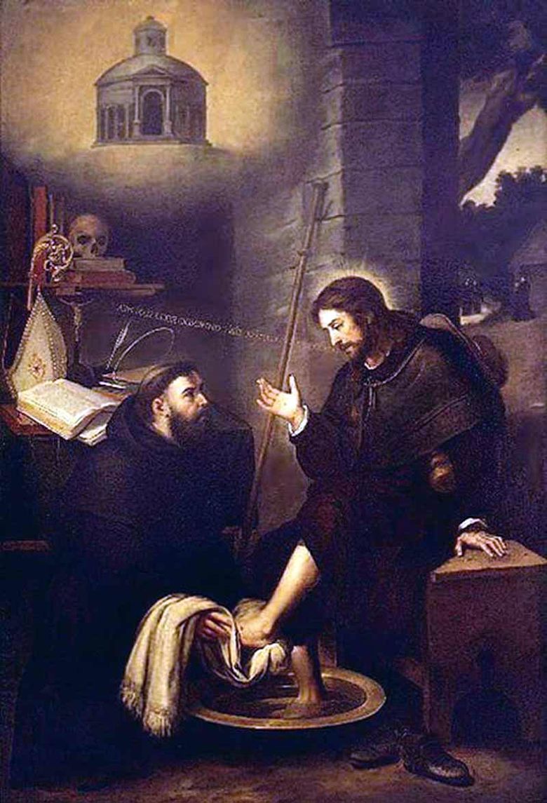 Saint Augustin lavant les pieds du Christ   Bartolomeo Esteban Murillo