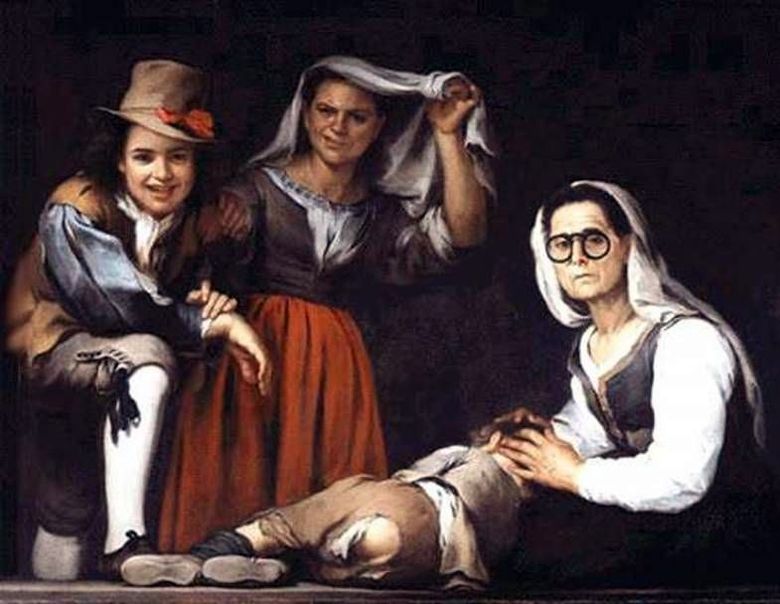 Quatre figures sur la marche   Bartolomeo Esteban Murillo